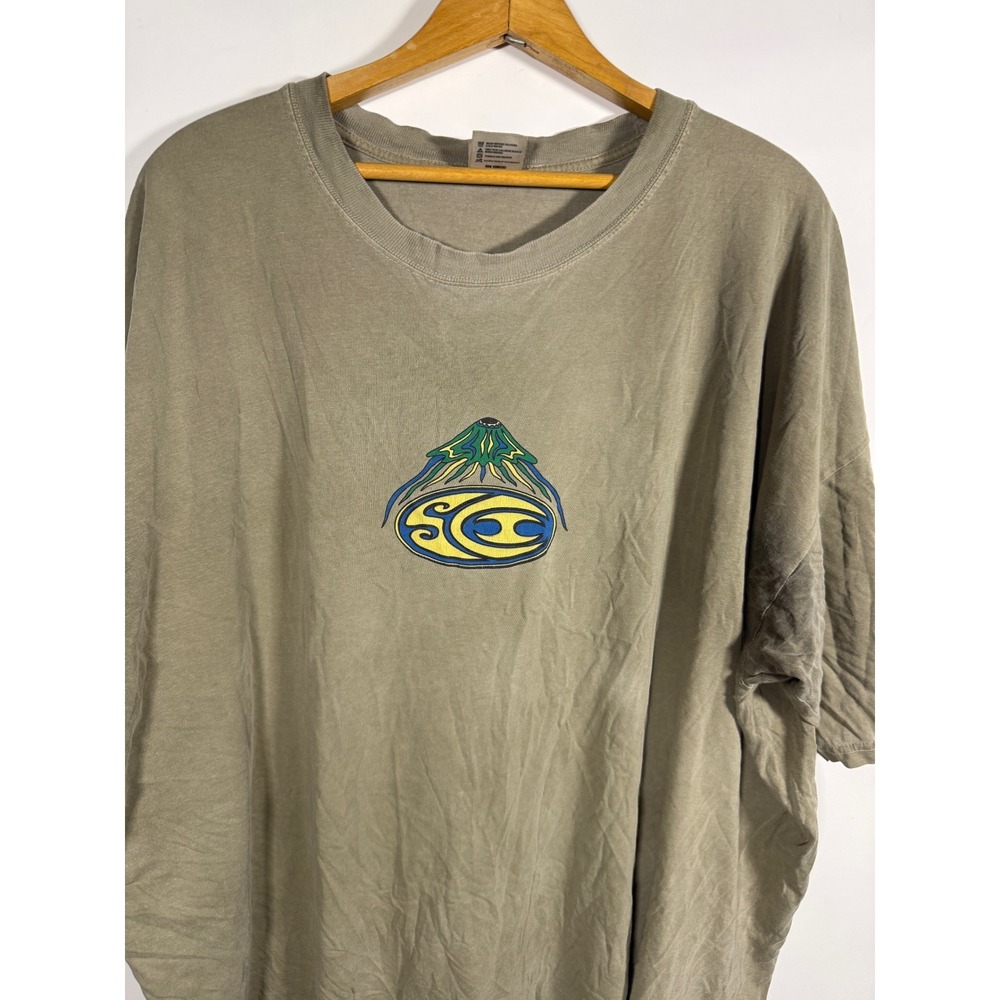 Vintage 1997 Fishbone Jellyfish Graphic T-Shirt Mens 2X Pigment Dyed Green 90s